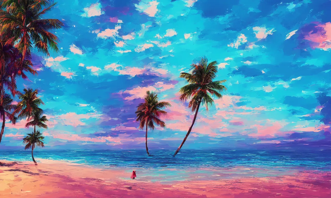 Image similar to paradise beach by alena aenami artworks in 4 k