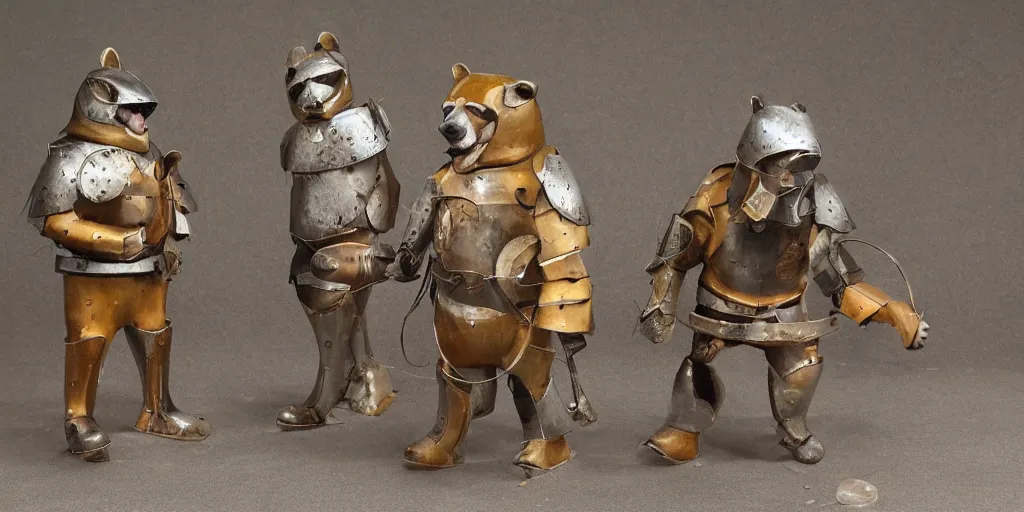 Image similar to bears, mid-century armor