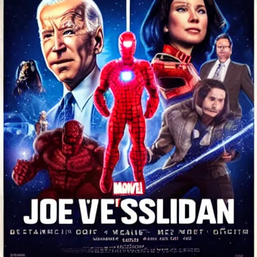 Image similar to movie poster for Marvel Studio's 'Joe Biden Fights Some Aliens'