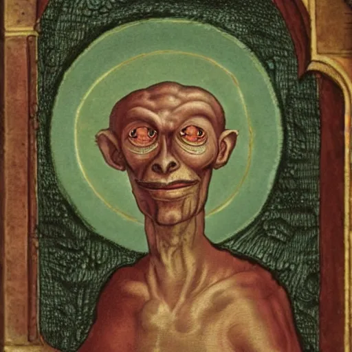 Prompt: a portrait of an alien in the middle ages