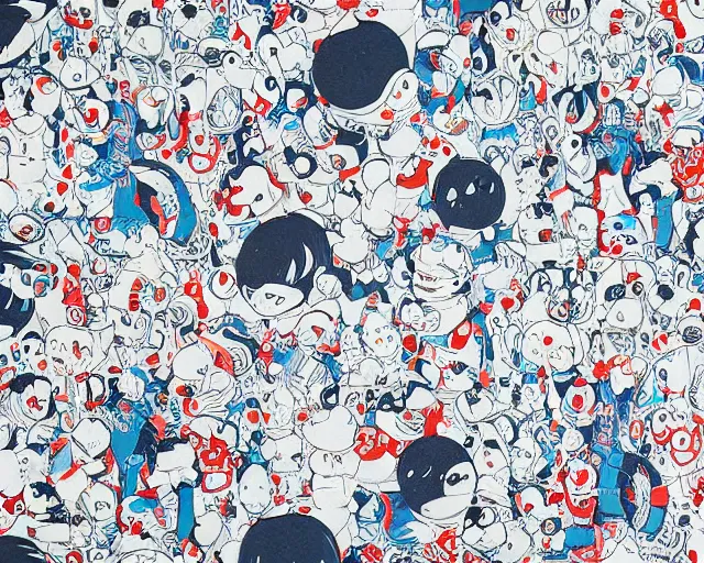 Image similar to James Jean anime vynil figure - H 640