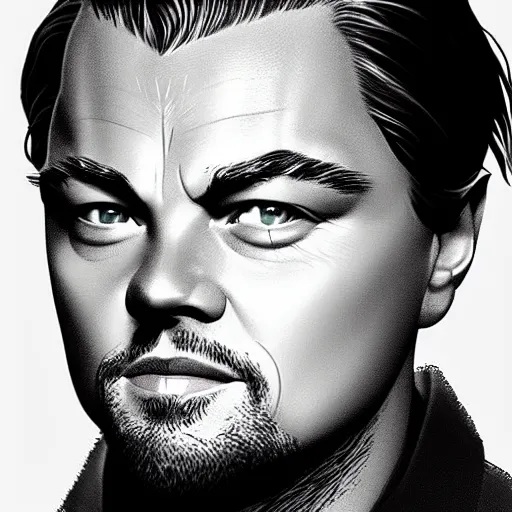 Image similar to “Leonardo DiCaprio, beautiful, highly detailed portrait, photorealistic, ultra detailed, 3d, cartoon, Up”