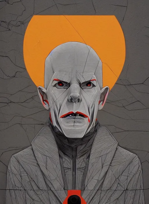 Image similar to symmetry!! portrait of the nosferatu by sachin teng, organic, cables, matte painting, geometric shapes, hard edges! graffiti, street art