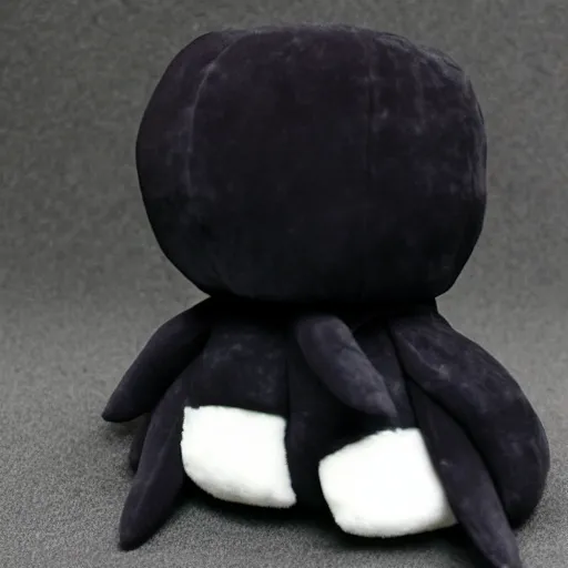 Image similar to a cute fumo plush of a mysterious void monster