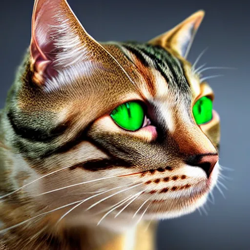 Prompt: cat soldier in call of duty warzone 4k, complete heterochromia brown-green eyes, high detail, high-resolution photograph, professional photography, ultra-detail