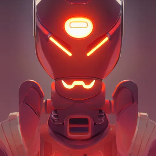 Image similar to a robot cybernetic monster minimalist comics, behance hd by jesper ejsing, by rhads, makoto shinkai and lois van baarle, ilya kuvshinov, rossdraws global illumination ray tracing hdr radiating a glowing aura