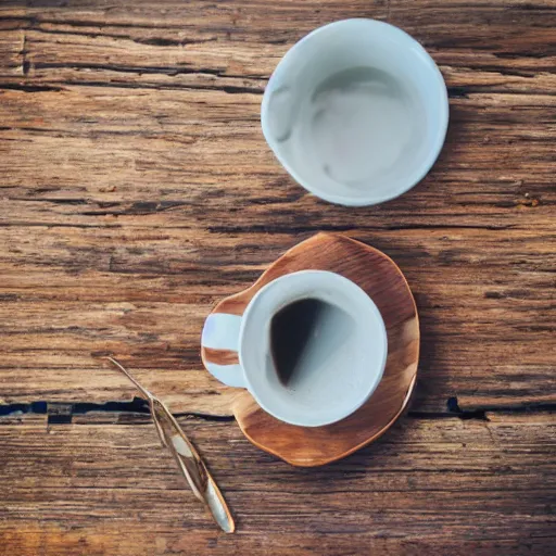 Image similar to Photo of the world map drawn in a cup of coffee sitting over a wooden table, coffe shop background, award-winning, 35mm camera, amazing, pinterest