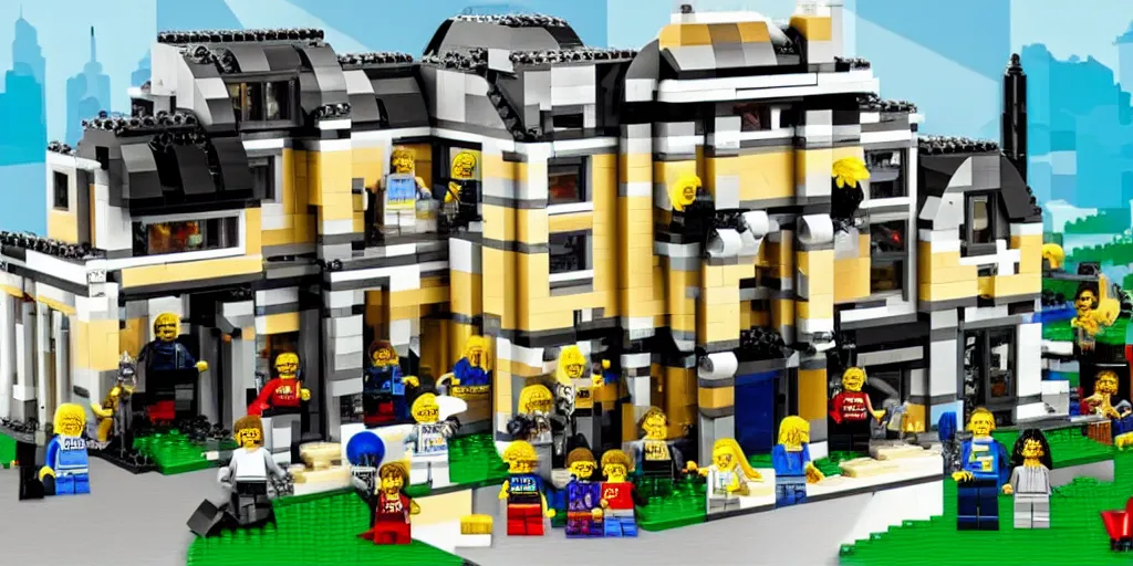 Image similar to mar - a - lago fbi raid lego set