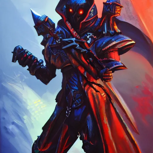 Prompt: Bright, colorful, realistic dark gritty individual warhammer 40 Dark eldar full body and head shot backlighting, kodachrome, high contrast, highly detailed, sharp focus, digital painting, concept art, illustration, trending on artstation, comic book by Alex Ross cover art