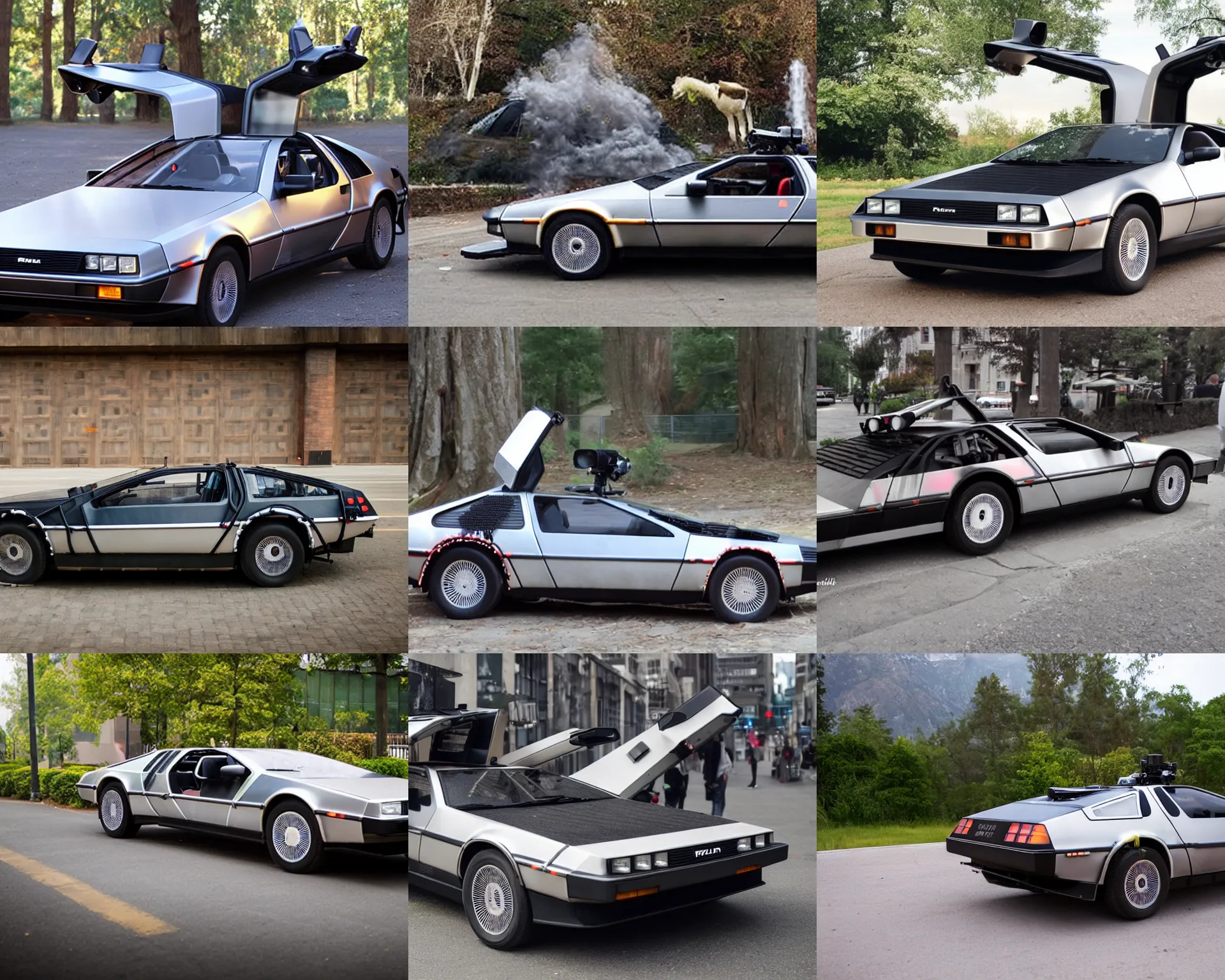 Image similar to new prototype delorean, dslr