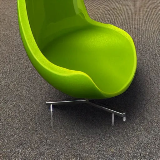 Image similar to a chair shaped like an avocado, 8 k, high definition, extremely detailed, photo realistic