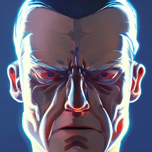 Image similar to face icon stylized minimalist t - 1 0 0 0, loftis, cory behance hd by jesper ejsing, by rhads, makoto shinkai and lois van baarle, ilya kuvshinov, rossdraws global illumination