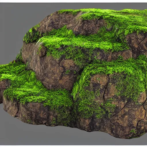 Prompt: seamless cliff face texture with moss and vines, material, pbr, 4 k, texture