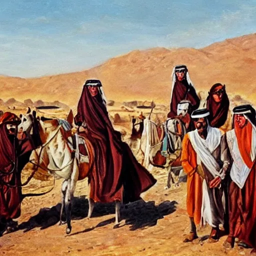 Image similar to Painting of Larry David leading the Great Arab Revolt