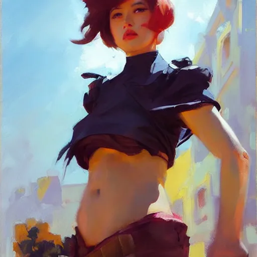 Image similar to greg manchess portrait painting of yorha type a no. 2, organic painting, sunny day, matte painting, bold shapes, hard edges, street art, trending on artstation, by huang guangjian and gil elvgren and sachin teng