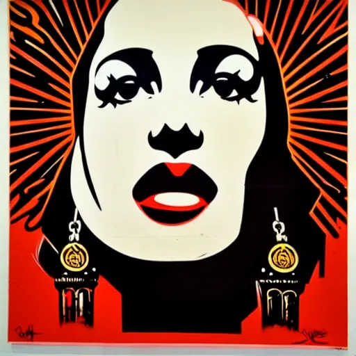 Prompt: graffiti, splash painting by shepard fairey