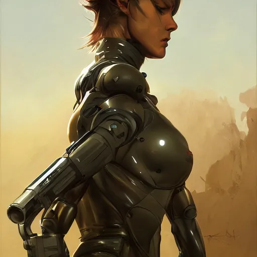 Image similar to metal gear solid digital art, ultrarealistic, irina french, heraldo ortega, mandy jurgens hajime sorayama greg rutkowski trending on artstation masterpiece golden ratio 8 k 1 5 0 mpx