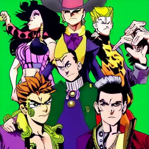 Prompt: jojo's bizarre adventure