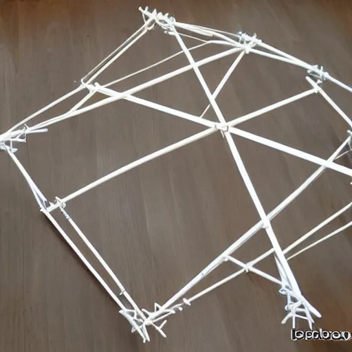 Image similar to hobby diy engineering photo. tensegrity