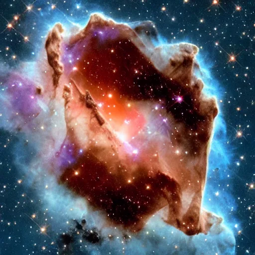 Image similar to James webb space telescope image of the Carina Nebula