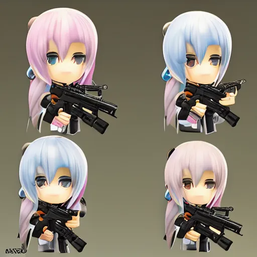 Prompt: ak 4 7, nendroid, stephen bliss style