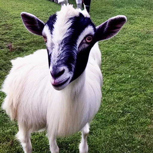 Prompt: a goat that looks like taylor!!!! swift!!!!