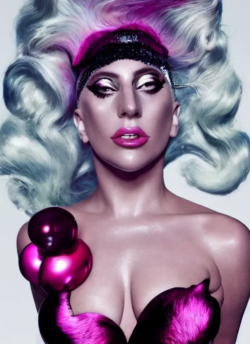 Image similar to lady gaga photohoot by mario testino and nick knight , vogue magazine, Highly realistic. High resolution. Highly detailed. Dramatic. 8k.4k.