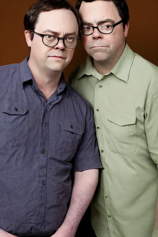 Image similar to portrait photo of dwight schrute and joe lo truglio