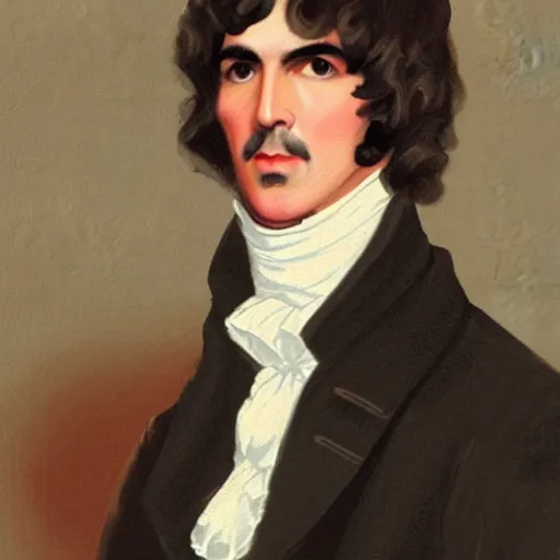 Image similar to regency era painting of a young george harrison