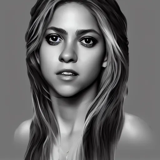 Prompt: shakira trending on artstation