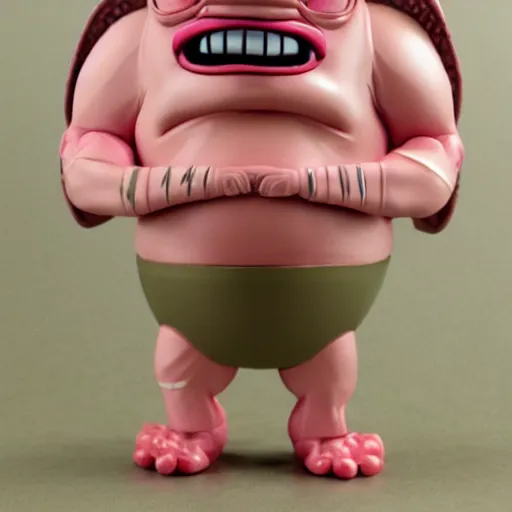 Prompt: squidbillies krang action figure