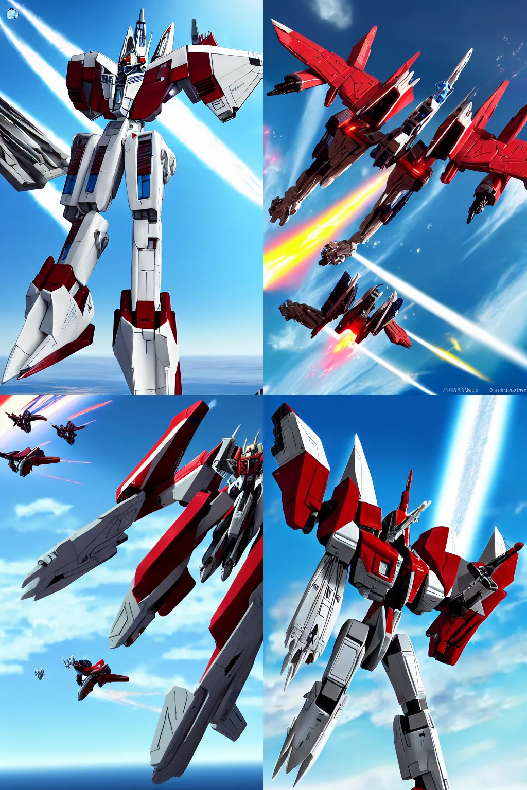 Prompt: Flight shot of Jetfire from Transformers on a clear sunny day with a blue sky, Transformers Armada, Unicron Trilogy, Jetfire, Skyfire, Battroid Mode, Anime, Robots, Robot, Robot Mode, 8k, ultra realistic, illustration, splash art, Armored Core, Zone of Enders, Macross Delta Splash Art, Macross Delta, Macross Frontier, Macross Frontier Splash Art, Sakuga, robot mode, rule of thirds, good value control, Yoshifumi Ushima, Takeyuki Kanda, Shotaro Ishinomori, Ken Ishikawa, Umanosuke Iida