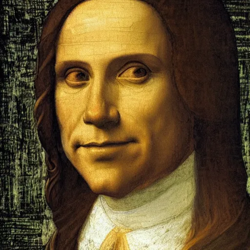 Image similar to portrait of barack obama, painted by leonardo da vinci