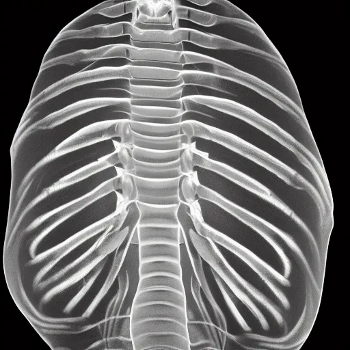 Prompt: x-ray of an orange photorealistic