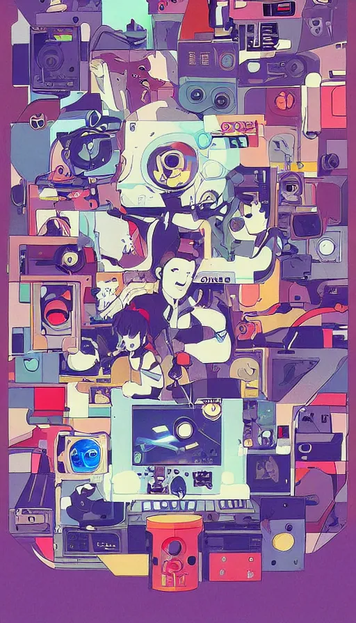 Image similar to techno artwork, by rebecca sugar