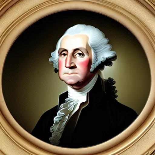 Image similar to Modern Presidential portrait of George Washington in 2022, HD photo