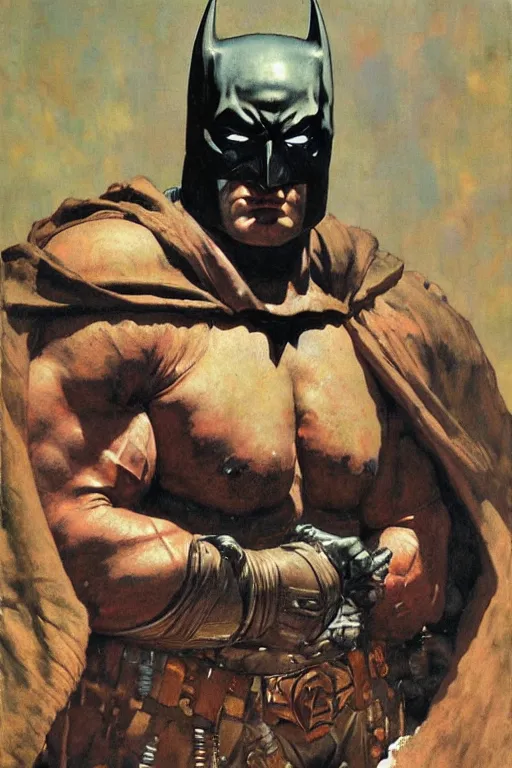 Prompt: upper body and head portrait of hulking brock lesnar as evil batman wearing cape and armour, painted by lawrence alma tadema, zdzislaw beksinski, norman rockwell, jack kirby, tom lovell, greg staples