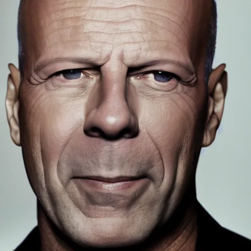 Image similar to Bruce Willis being a Marvel villain, 4K