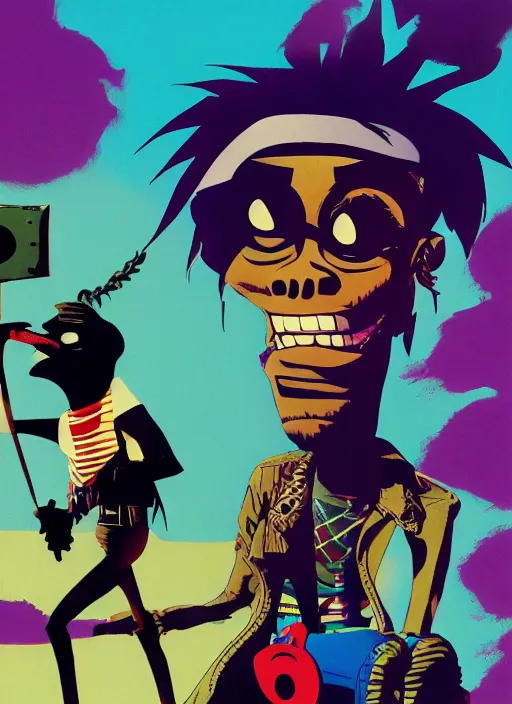 Image similar to gorillaz, official art by jamie hewlett, press shot, phase 2, wallpaper