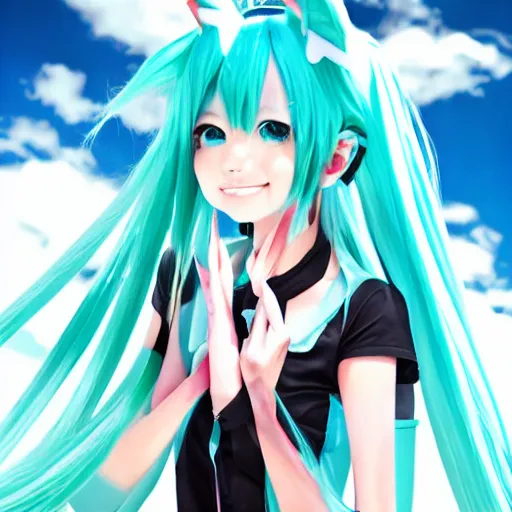 Image similar to Hatsune Miku by Melissa Ballesteros