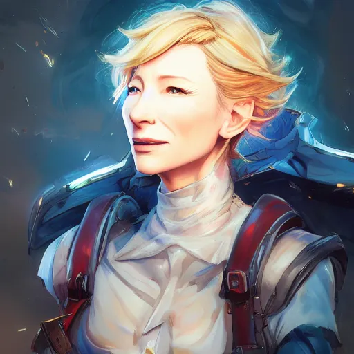 Prompt: An anime portrait of cate blanchett , by Stanley Artgerm Lau, WLOP, Rossdraws, James Jean, Andrei Riabovitchev, Marc Simonetti, and Sakimichan, tranding on artstation