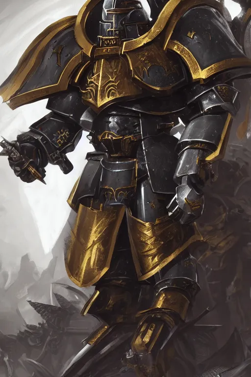 Image similar to armor portrait heros warhammer 4 0 k horus heresy fanart - the primarchs emperor by johannes helgeson animated with vfx concept artist & illustrator global illumination ray tracing hdr fanart arstation zbrush central hardmesh 8 k octane renderer comics stylized