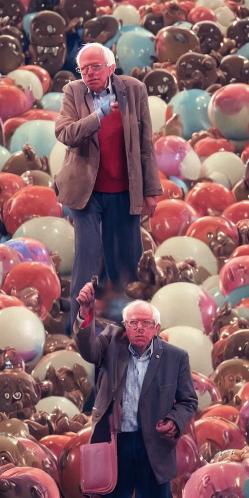 Prompt: Bernie sanders in the movie Charlie and the Chocolate Factory, 8k