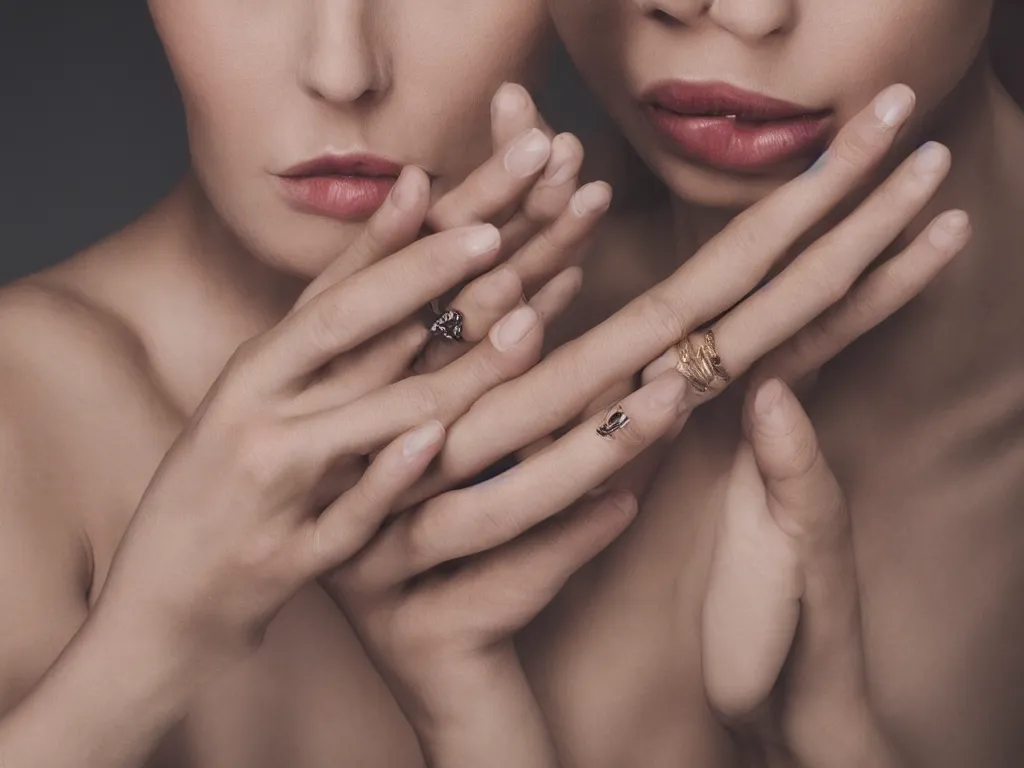 Image similar to studio catalog photography of a finely detailed woman's natural hand