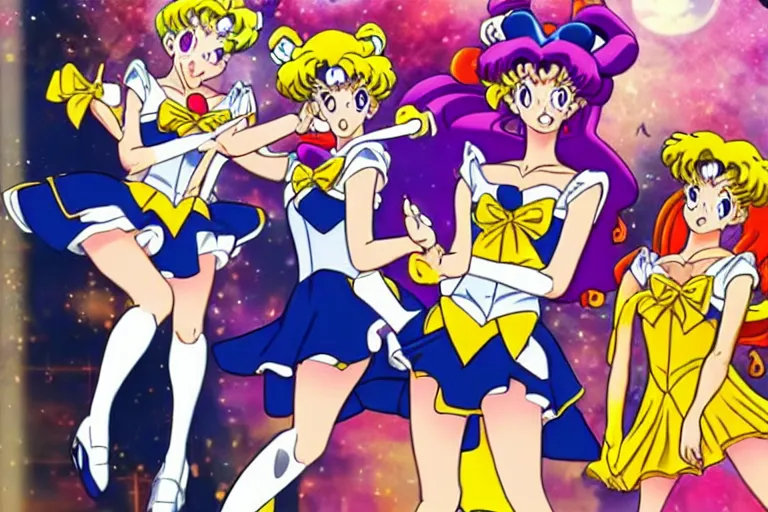 Prompt: sailor moon at the pawn shop