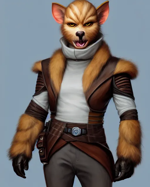 Image similar to character concept art of a handsome male anthropomorphic starwars furry | | cute - fine - face, pretty face, key visual, realistic shaded perfect face, fine details by stanley artgerm lau, wlop, rossdraws, james jean, andrei riabovitchev, marc simonetti, and sakimichan, trending on artstation