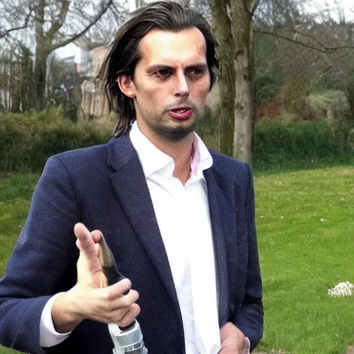 Prompt: thierry baudet on a bidet