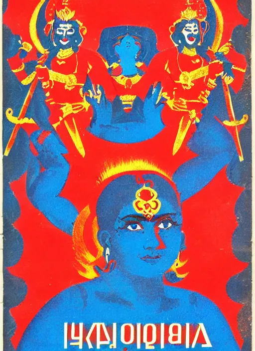 Prompt: kali - durga ussr soviet union style