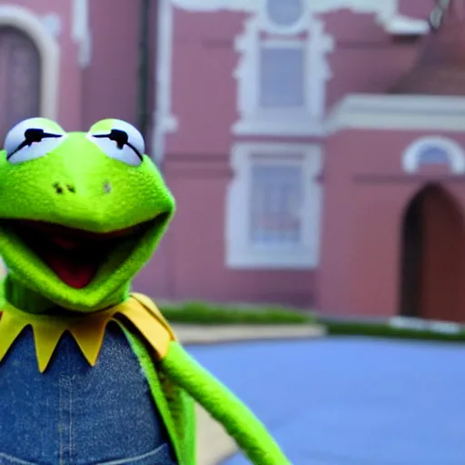 Prompt: Kermit at the Kremlin for the Nintendo Wii