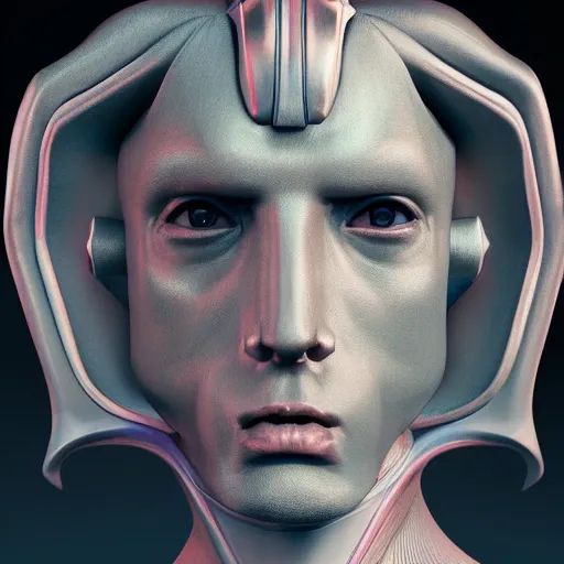 Prompt: portrait of a martian prince, renaissance style, star wars character, volumetric lights, symmetry, headpiece, trending on artstation, sharp focus, leica, studio photo, intricate details, highly detailed
